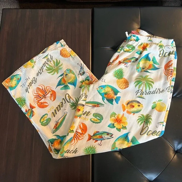 Rose & Olive Vibrant Floral Wide Leg Pants - -Who’s ready for a cruise! - Picture 2 of 5